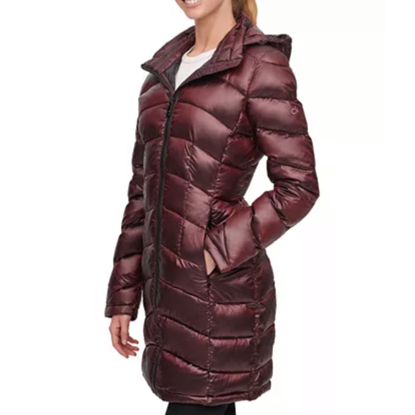 Macys Ck Shine Hooded Packable Down Puffer Coat